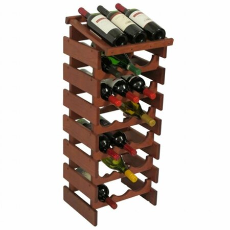 RAZOREDGE Dakota Wine Rack with Display Top - Mahogany RA3262398